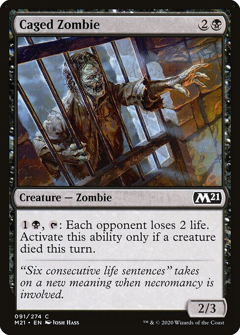 Caged Zombie - Core Set 2021 #91